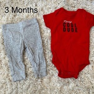 ✨ 5 For $15 ✨ Carter’s Boy 3 Month Pengiun Onesie/Bodysuit & Pants Matching